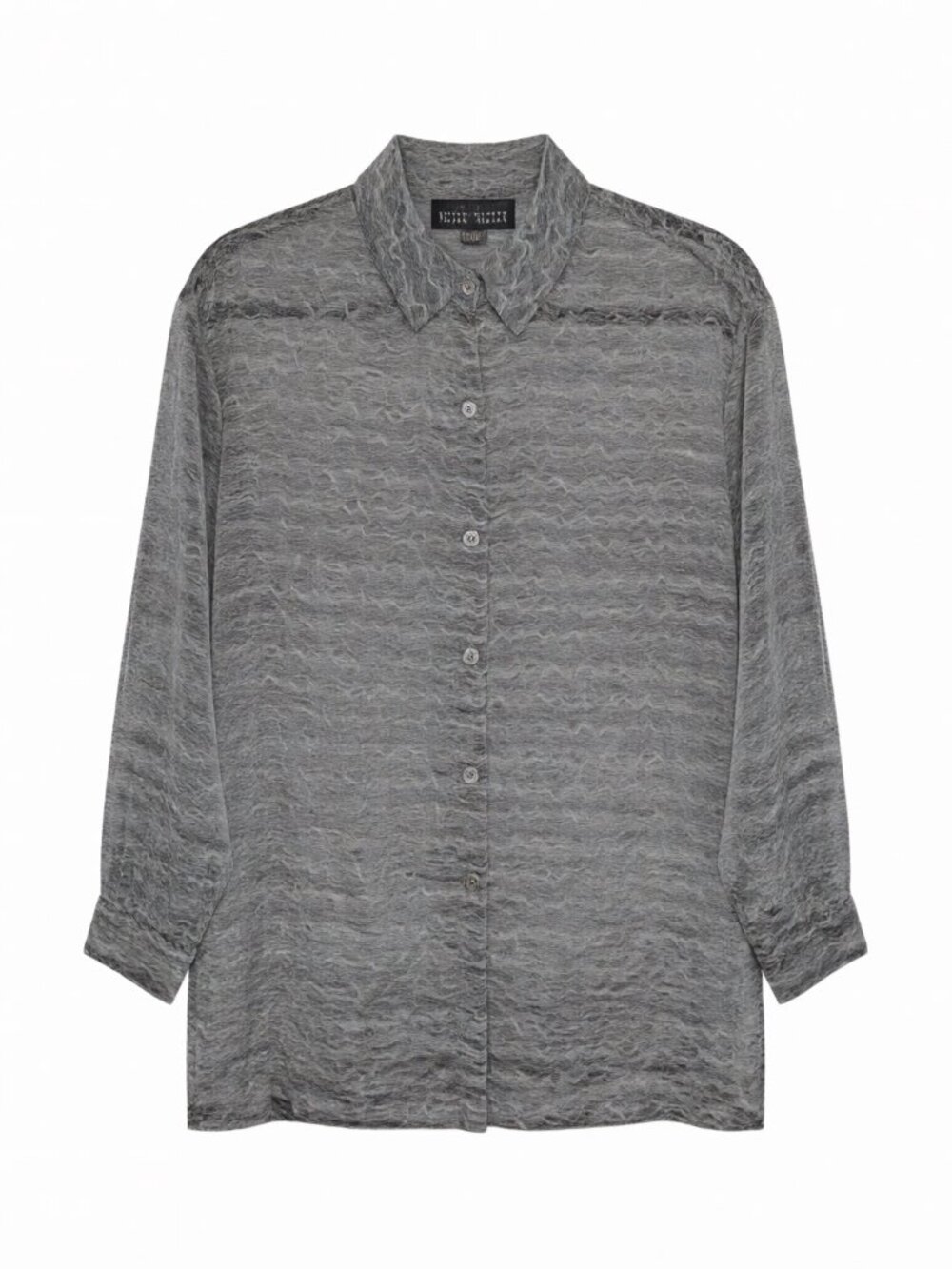 Ellen Tracy Sheer Blouse Women 10 Silver